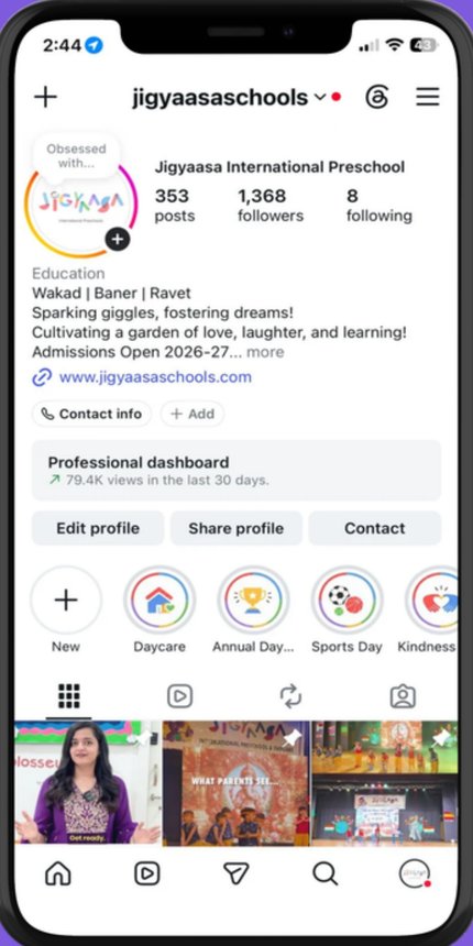 Jigyaasa Instagram profile after Bear Media