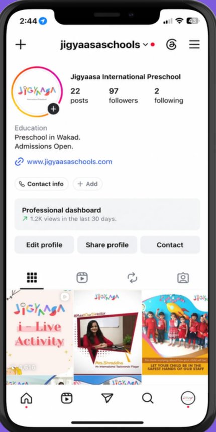 Jigyaasa Instagram profile before Bear Media
